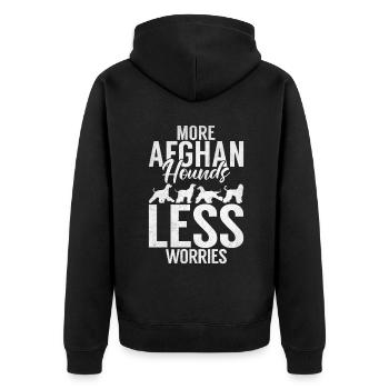 Cadeaux pour les chiens afghans - Veste à capuche bio Premium Unisexe - noir - Dos - Nico (187cm)