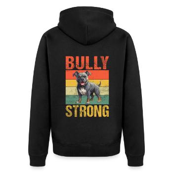 American Bully Gifts - Unisex Premium Organic Zip Hoodie - black - Back - Nico (187cm)