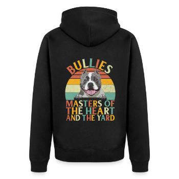 American Bully Gifts - Unisex Premium Organic Zip Hoodie - black - Back - Nico (187cm)