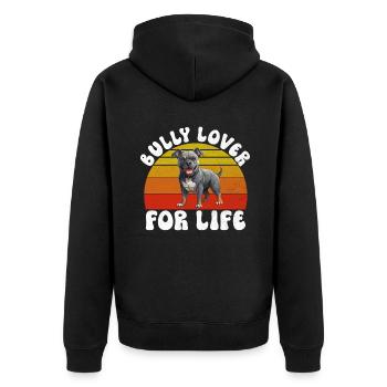 American Bully Gifts - Unisex Premium Organic Zip Hoodie - black - Back - Nico (187cm)