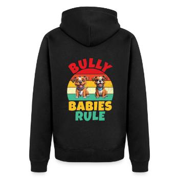 American Bully Gifts - Unisex Premium Organic Zip Hoodie - black - Back - Nico (187cm)
