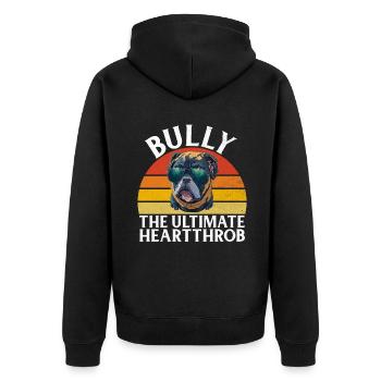 American Bully Gifts - Unisex Premium Organic Zip Hoodie - black - Back - Nico (187cm)