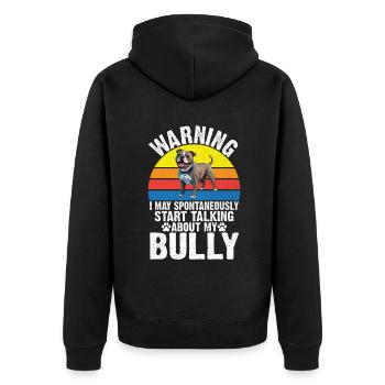 American Bully Gifts - Unisex Premium Organic Zip Hoodie - black - Back - Nico (187cm)