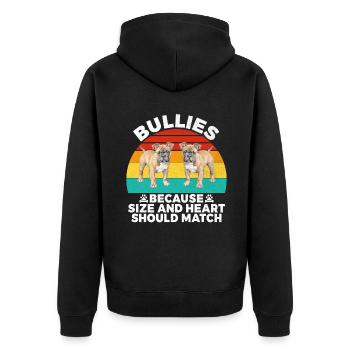 Cadeaux American Bully - Veste à capuche bio Premium Unisexe - noir - Dos - Nico (187cm)