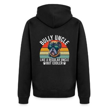 American Bully Gifts - Unisex Premium Bio Zip Hoodie - Schwarz - Hinten - Nico (187cm)