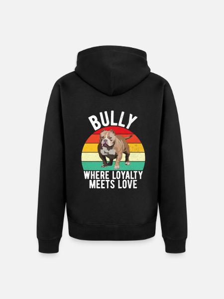Cadeaux American Bully - Veste à capuche bio Premium Unisexe - noir