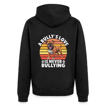 American Bully Gifts - Unisex Premium Organic Zip Hoodie - black - Back - Nico (187cm)