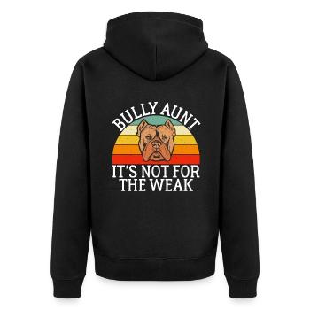 American Bully Gifts - Unisex Premium Bio Zip Hoodie - Schwarz - Hinten - Nico (187cm)