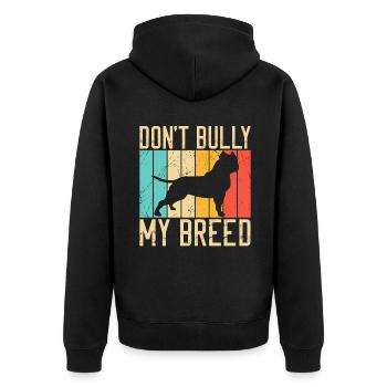 American Bully Gifts - Unisex Premium Organic Zip Hoodie - black - Back - Nico (187cm)