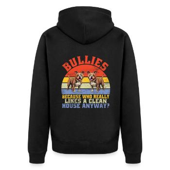 Cadeaux American Bully - Veste à capuche bio Premium Unisexe - noir - Dos - Nico (187cm)