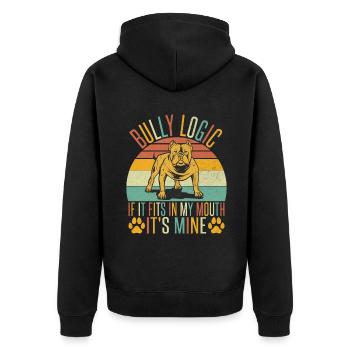 American Bully Gifts - Unisex Premium Bio Zip Hoodie - Schwarz - Hinten - Nico (187cm)