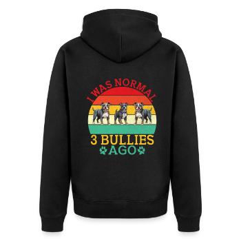 American Bully Gifts - Unisex Premium Organic Zip Hoodie - black - Back - Nico (187cm)