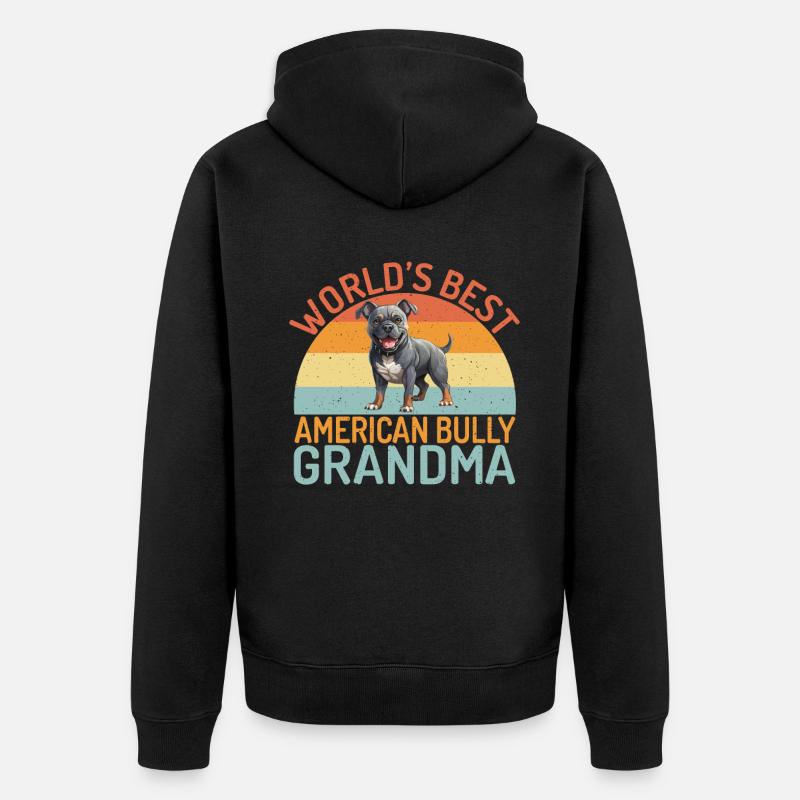 Cadeaux American Bully - Veste à capuche bio Premium Unisexe - noir