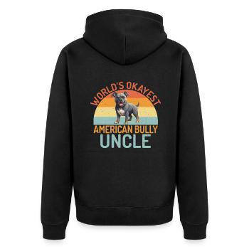 American Bully Gifts - Unisex Premium Organic Zip Hoodie - black - Back - Nico (187cm)