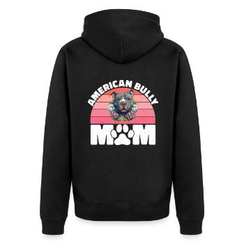American Bully Gifts - Unisex Premium Organic Zip Hoodie - black - Back - Nico (187cm)