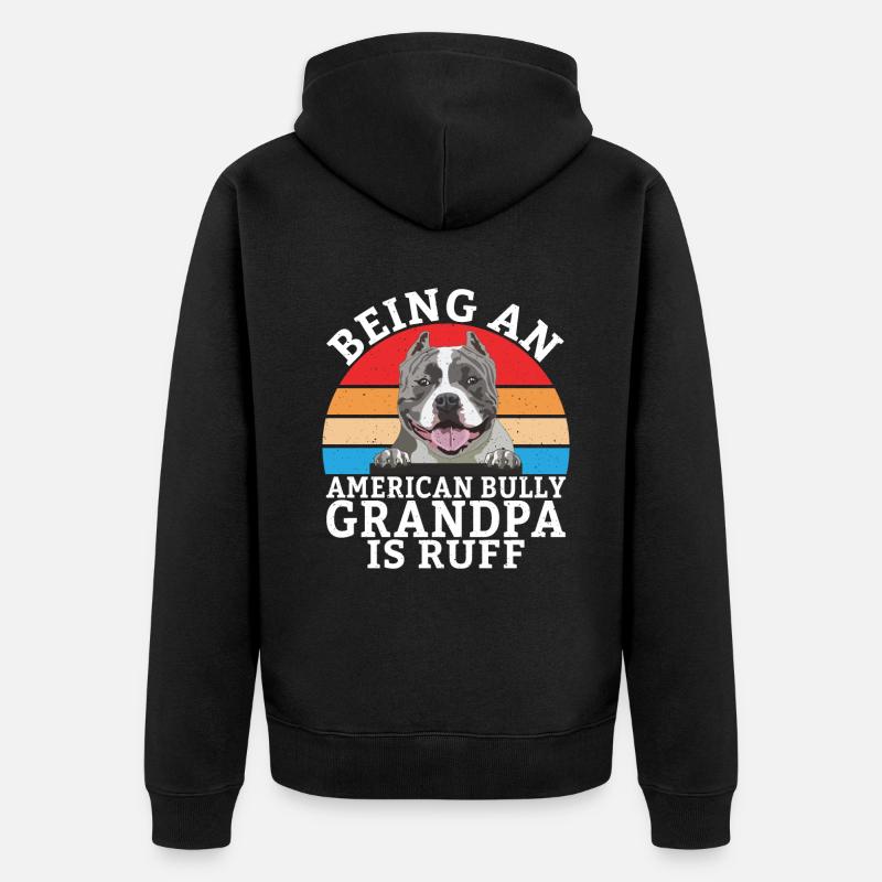 Cadeaux American Bully - Veste à capuche bio Premium Unisexe - noir