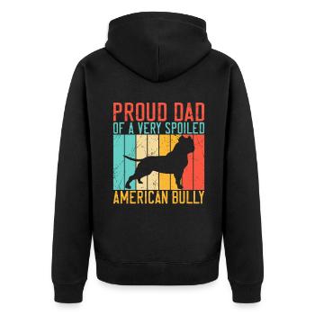 American Bully Gifts - Unisex Premium Organic Zip Hoodie - black - Back - Nico (187cm)