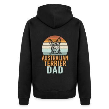 Cadeaux pour terrier australien - Veste à capuche bio Premium Unisexe - noir - Dos - Nico (187cm)