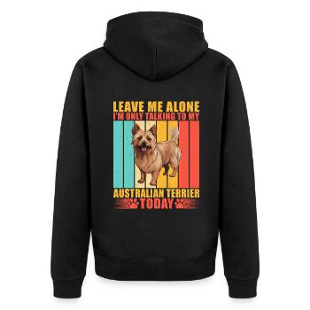 Cadeaux de terrier australien - Veste à capuche bio Premium Unisexe - noir - Dos - Nico (187cm)