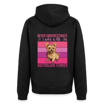 Cadeaux pour terrier australien - Veste à capuche bio Premium Unisexe - noir - Dos - Nico (187cm)