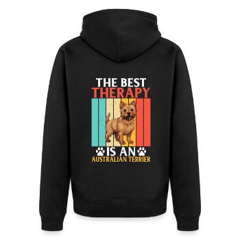 Cadeaux pour terrier australien - Veste à capuche bio Premium Unisexe - noir - Dos - Nico (187cm)