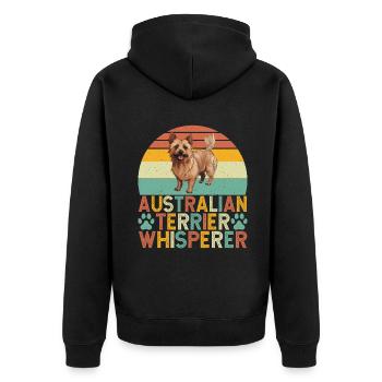 Cadeaux pour terrier australien - Veste à capuche bio Premium Unisexe - noir - Dos - Nico (187cm)