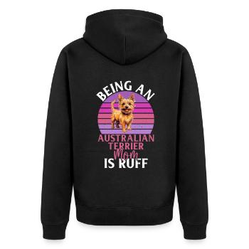 Cadeaux pour terrier australien - Veste à capuche bio Premium Unisexe - noir - Dos - Nico (187cm)