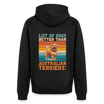 Cadeaux pour terrier australien - Veste à capuche bio Premium Unisexe - noir - Dos - Nico (187cm)