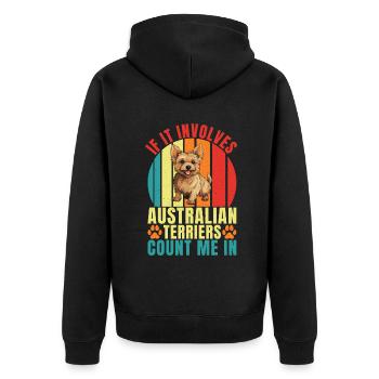 Cadeaux pour terrier australien - Veste à capuche bio Premium Unisexe - noir - Dos - Nico (187cm)