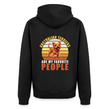 Cadeaux pour terrier australien - Veste à capuche bio Premium Unisexe - noir - Dos - Nico (187cm)