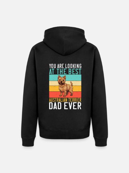 Australian Terrier Gifts - Unisex Premium Bio Zip Hoodie - Schwarz