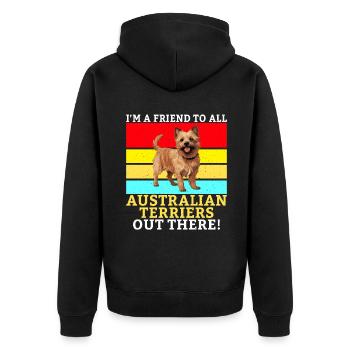 Cadeaux pour terrier australien - Veste à capuche bio Premium Unisexe - noir - Dos - Nico (187cm)