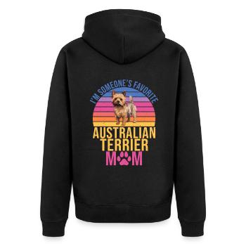 Cadeaux pour terrier australien - Veste à capuche bio Premium Unisexe - noir - Dos - Nico (187cm)