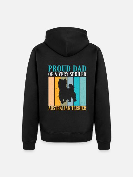 Cadeaux pour terrier australien - Veste à capuche bio Premium Unisexe - noir