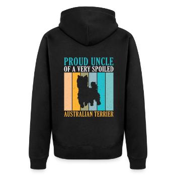 Cadeaux pour terrier australien - Veste à capuche bio Premium Unisexe - noir - Dos - Nico (187cm)