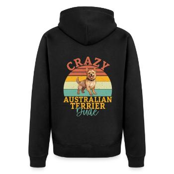Cadeaux pour terrier australien - Veste à capuche bio Premium Unisexe - noir - Dos - Nico (187cm)