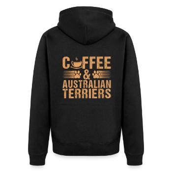 Australian Terrier Gifts - Unisex Premium Organic Zip Hoodie - black - Back - Nico (187cm)
