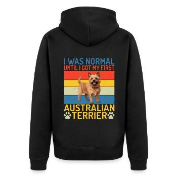 Cadeaux pour terrier australien - Veste à capuche bio Premium Unisexe - noir - Dos - Nico (187cm)