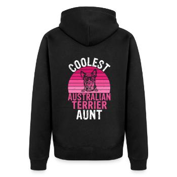 Cadeaux pour terrier australien - Veste à capuche bio Premium Unisexe - noir - Dos - Nico (187cm)