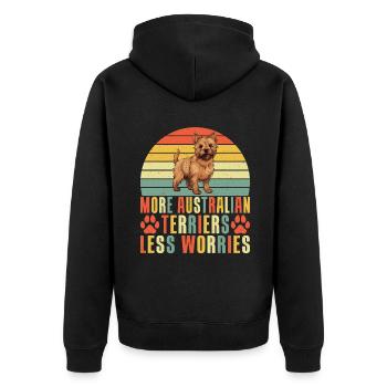 Cadeaux pour terrier australien - Veste à capuche bio Premium Unisexe - noir - Dos - Nico (187cm)