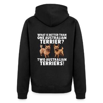 Cadeaux pour terrier australien - Veste à capuche bio Premium Unisexe - noir - Dos - Nico (187cm)