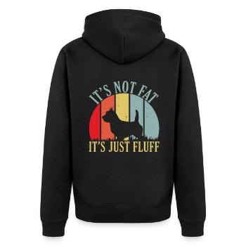 Australian Terrier Gifts - Unisex Premium Bio Zip Hoodie - Schwarz - Hinten - Nico (187cm)