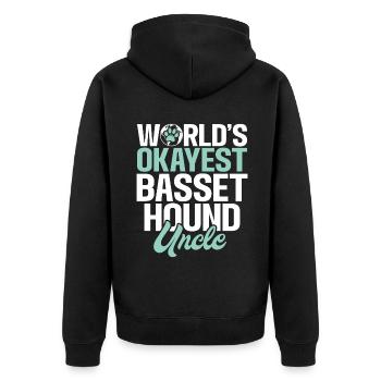 Cadeaux Basset Hound - Veste à capuche bio Premium Unisexe - noir - Dos - Nico (187cm)
