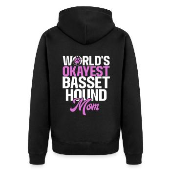 Cadeaux Basset Hound - Veste à capuche bio Premium Unisexe - noir - Dos - Nico (187cm)