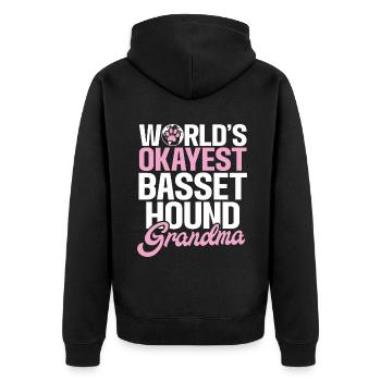 Cadeaux Basset Hound - Veste à capuche bio Premium Unisexe - noir - Dos - Nico (187cm)