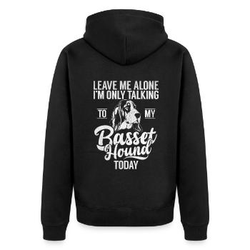 Cadeaux Basset Hound - Veste à capuche bio Premium Unisexe - noir - Dos - Nico (187cm)