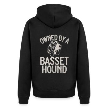 Cadeaux Basset Hound - Veste à capuche bio Premium Unisexe - noir - Dos - Nico (187cm)