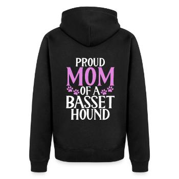 Cadeaux Basset Hound - Veste à capuche bio Premium Unisexe - noir - Dos - Nico (187cm)