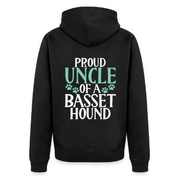 Cadeaux Basset Hound - Veste à capuche bio Premium Unisexe - noir - Dos - Nico (187cm)