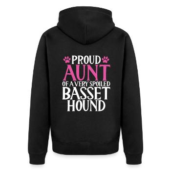 Cadeaux Basset Hound - Veste à capuche bio Premium Unisexe - noir - Dos - Nico (187cm)